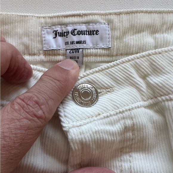 NWT Juicy Couture Wide Leg Corduroy Pants Marshmallow High Rise Size 20W‎ (E4) - Picture 8 of 10